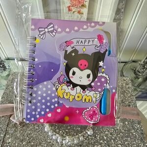 NWT Kuromi Spiral Notebook with Pens